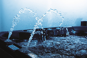 Фонтан с LED-подсветкой, пара, для бассейна 6 м